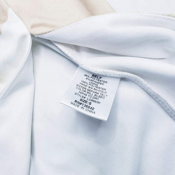 NWT L'atiste Sleeveless Bodycon Dress Asymmetrical Hem Ivory - Picture 12 of 12